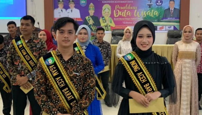Ilham Rizki dan Siti Nafizah Terpilih sebagai Agam dan Inong Duta Wisata Abdya 2021