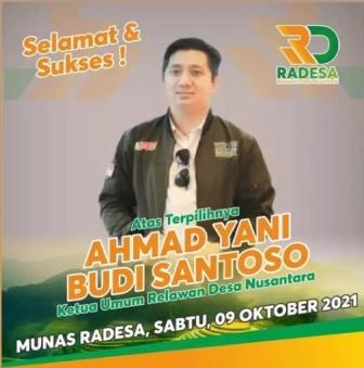 Ketua Umum RADESA terpilih, Ahmad Yani Budi Santoso.