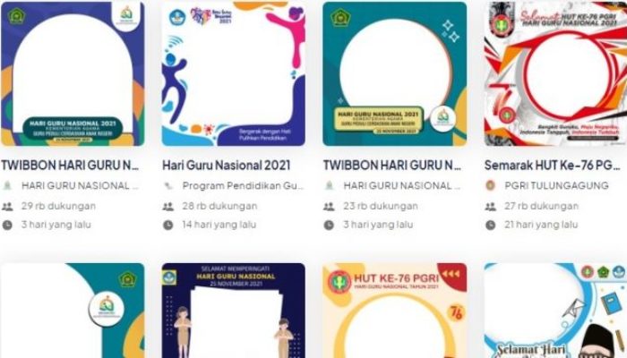 15 Desain Twibbon Ucapan Hari Guru Nasional 2021, Yuk Download dan Bagikan ke Media Sosial Kamu!