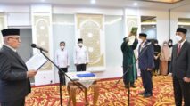 T Faisal dan T Adi Darma Dilantik Sebagai Kadishub dan Karo Umum Setda Aceh