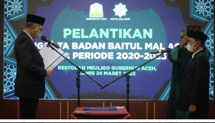 Gubernur Nova Lantik Muhammad Iksan sebagai Anggota PAW Baitul Mal Aceh