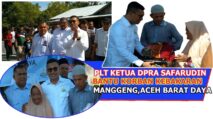 Plt Ketua DPRA Safaruddin Santuni Korban Kebakaran di Manggeng Abdya