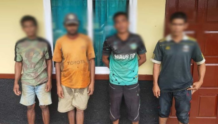Curi Besi PKS, Empat Warga Simeulue Diamankan Polisi