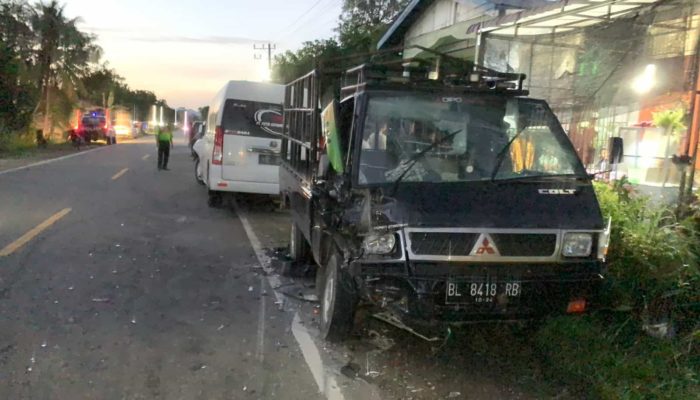 Usai Hantam Kerbau, 3 Unit Mobil di Abdya Alami Tabrakan Beruntun