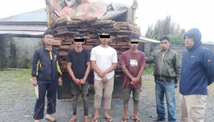 Tiga Terduga Pelaku Ilegal Logging di Bener Meriah Ditangkap Polisi