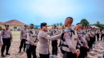 Kapolres Subulussalam Lakukan Pengecekan Peralatan Dalmas Personel Sat Samapta