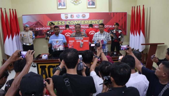 Polres Aceh Barat Beberkan Pengungkapan Kasus Narkotika Sepanjang Tahun 2022