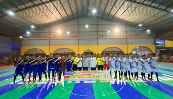 Forum Pemuda LB Sukses Gelar Turnamen Futsal Cup Ke-I Tahun 2023