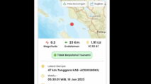 Gempa Magnitudo 6,2 Landa Aceh Singkil