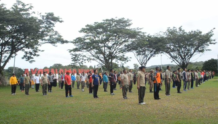 ASN dan TNI Polri Antusias Ikuti Senam Jum’at Sehat Kodim Abdya