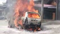 1 Unit Mobil Innova Hangus Terbakar di Nagan Raya