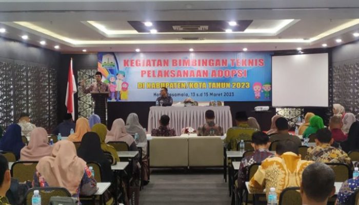 Gelar Bimtek, Dinsos Aceh Samakan Persepsi Aturan Adopsi Anak Dengan Kabupaten/Kota