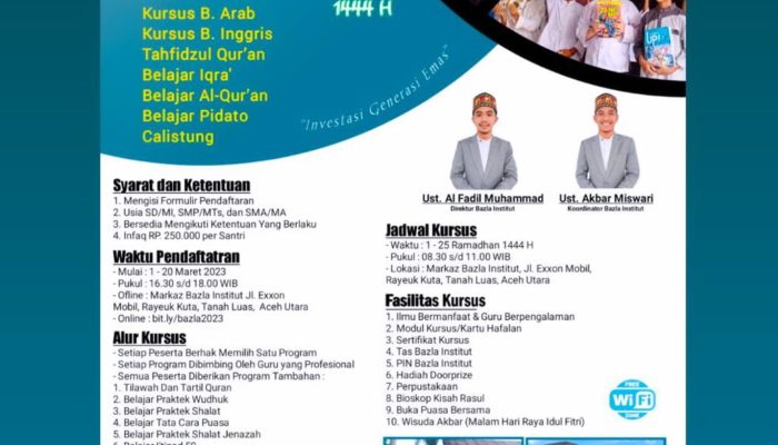 Yayasan Bazla Generasi Indonesia Kembali Buka Program Spesial Ramadhan 1444 H
