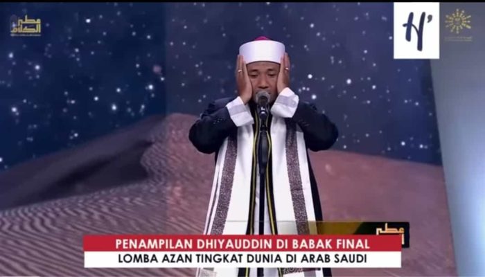 Merinding! Suara Merdu Dhiyauddin di Final Lomba Azan ‘Otr Elkalam’ Arab Saudi