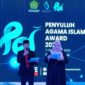Duet Murhaban dengan Nanda Indah Oktaviana sebagai MC pada acara pembukaan acara Seleksi PAI Award 2023 di di El Hotel, Kelapa Gading, Jakarta Utara, Senin, (7/8/2023).
