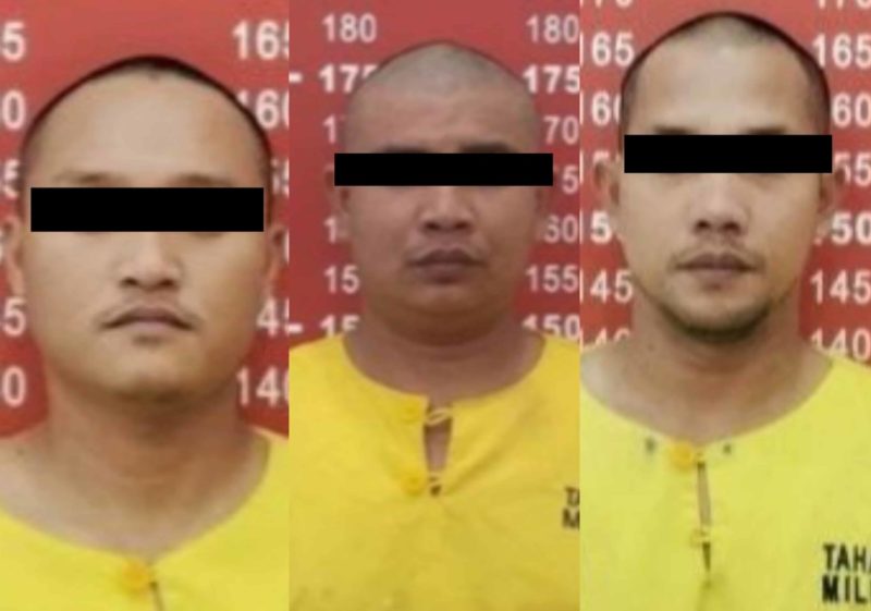 Wajah tiga oknum tentara terduga pelaku penculikan dan penganiyaan warga Aceh, Imam Masykur hingga meninggal dunia. (Foto dari berbagai sumber).