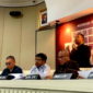 Konferensi pers penetapan tiga pasangan calon presiden dan wakil presiden yang digelar di gedung KPU RI, Senin (13/11/2023). (Foto : Disway.id)
