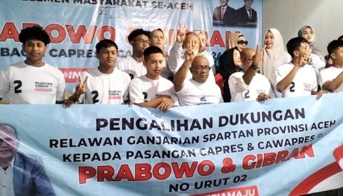 Ratusan Relawan Ganjar di Aceh Alihkan Dukungan ke Prabowo