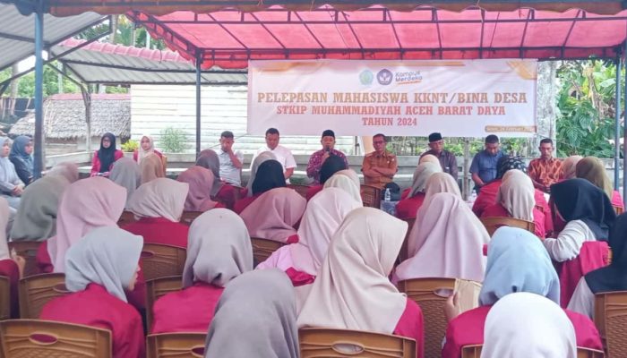 STKIP Muhammadiyah Abdya Lepas 50 Mahasiswa KKNT Bina Desa