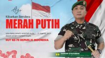 Dandim Abdya Instruksi Kibarkan Bendera Merah Putih Serentak