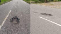 Lubang Menganga di Jalan Nasional Abdya, Warga: Rawan Kecelakaan, Segera Perbaiki!