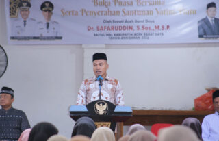 Bupati Safaruddin Santuni 736 Anak Yatim di Abdya, Tambah Bantuan Pendidikan Rp1 Juta
