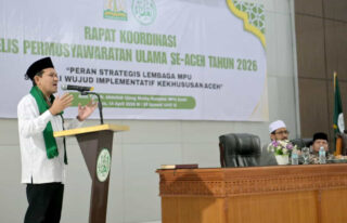 Wagub Aceh Buka Rakor MPU 2026, Ungkap Hal Ini kepada Ulama