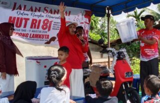 Meriah! Jalan Santai HUT ke-81 RI di Gampong Lamkuta Abdya Banjir Doorprize