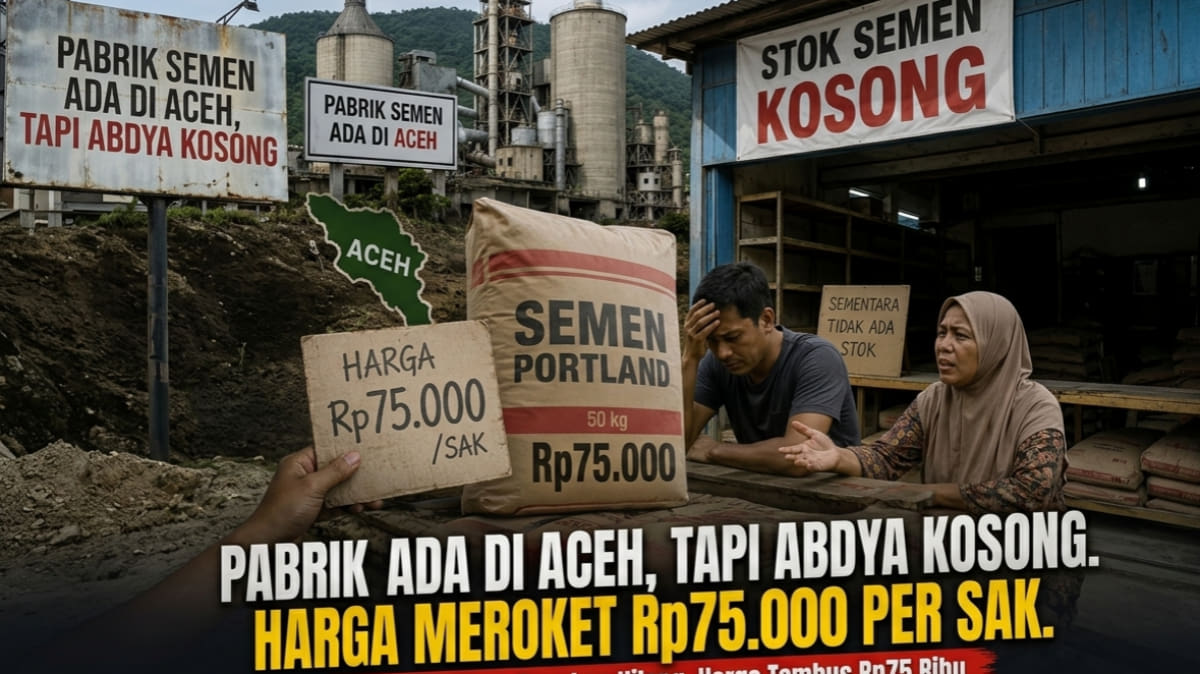 Harga Semen Naik dan Stok di Abdya Kosong, Pedagang: Padahal Aceh Punya Pabrik Semen!