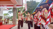 Wabup Zaman Akli Lepas 26 Anggota Pramuka Abdya ke Jamnas XII Cibubur