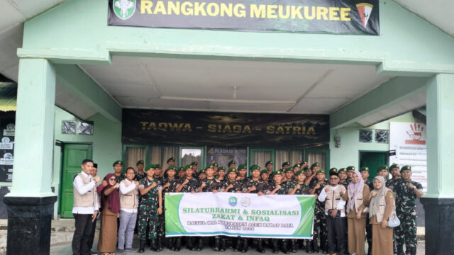 Baitul Mal Abdya Sosialisasi Zakat dan Infak ke Prajurit Yonif TP 958/RM