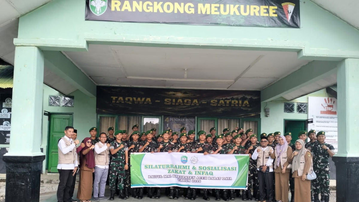 Baitul Mal Abdya Sosialisasi Zakat dan Infak ke Prajurit Yonif TP 958/RM