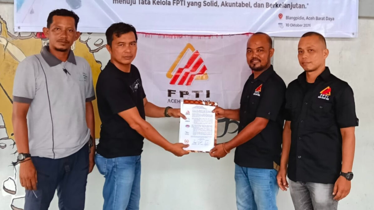 Terpilih Aklamasi, Rusman Resmi Pimpin FPTI Abdya 2026-2030